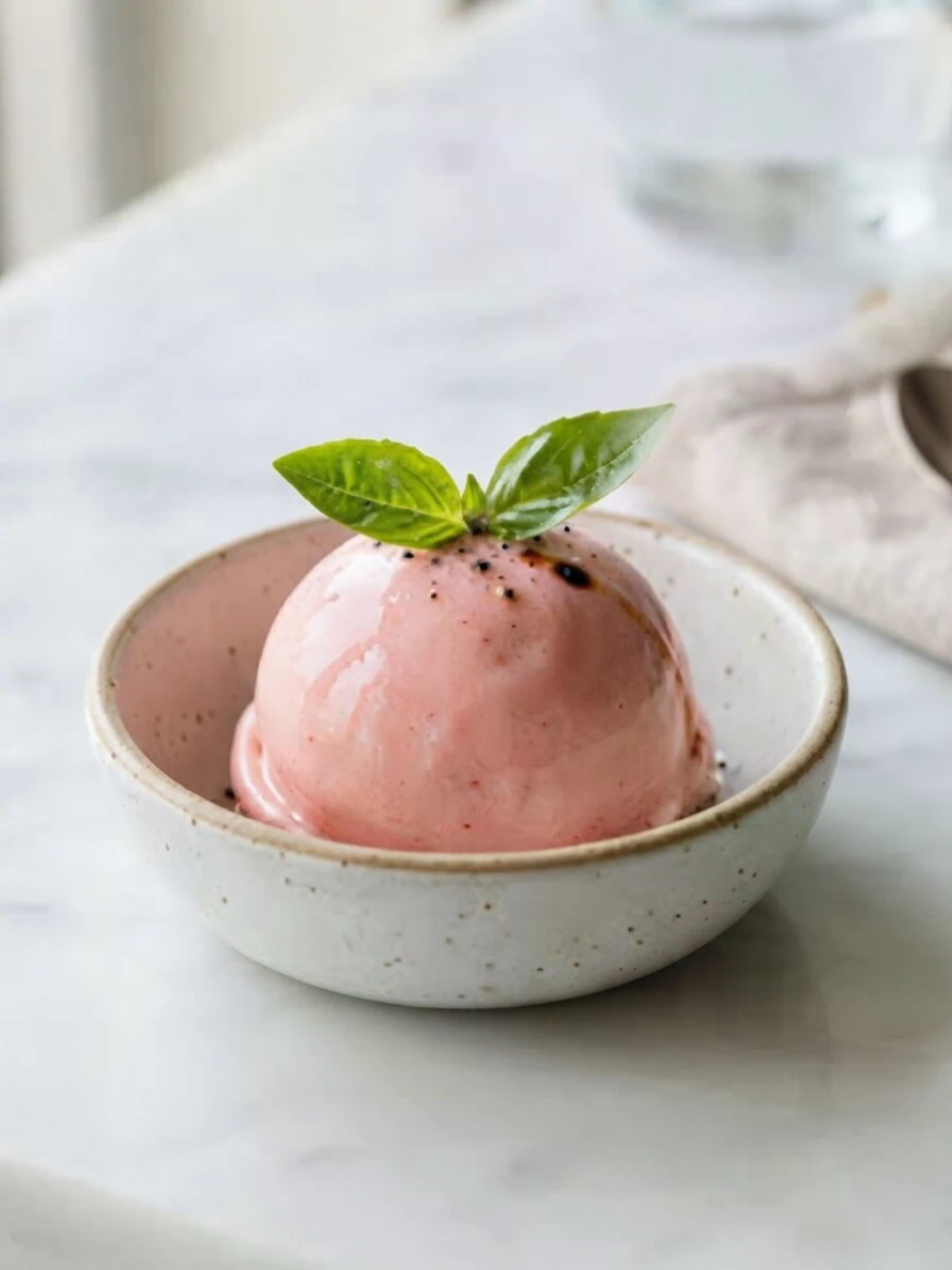 Erdbeer-Balsamico Gelato